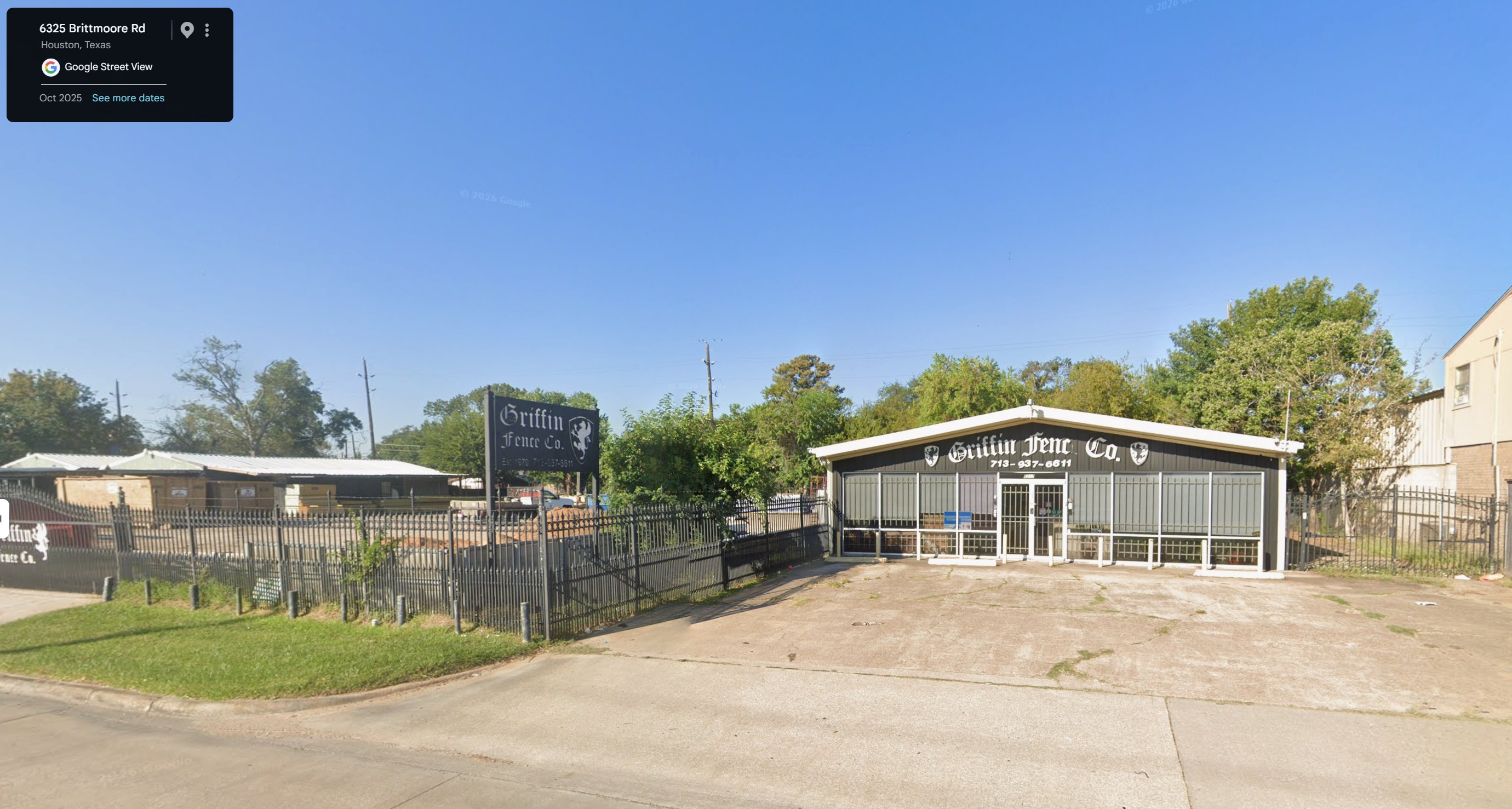 Griffin Fence team at work in Houston